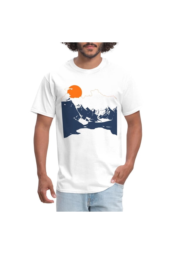 Simple Fit Mountain Landscape Men'S T-Shirt