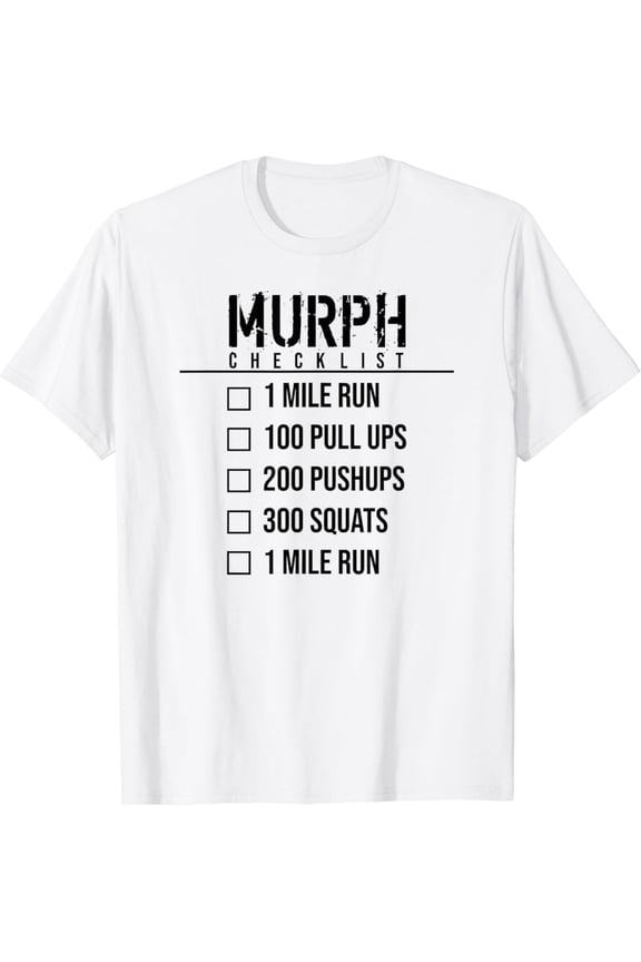 Murph Memorial Day Workout Wod Military Cute Checklist T-Shirt All Size S-5XL