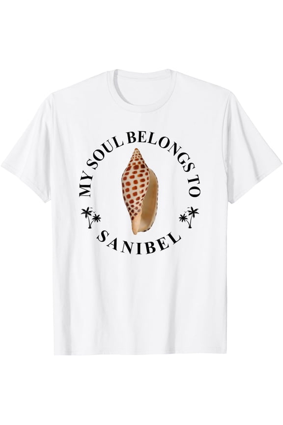 My Soul Belongs To Sanibel Island Florida Junonia Seashell T-Shirt