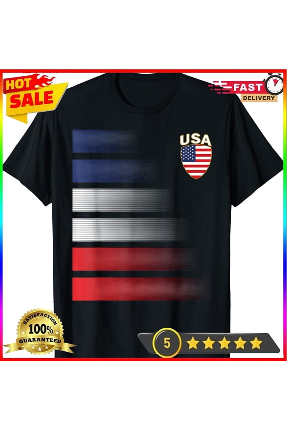 National America Flag Usa Jersey Fan Team Soccer Gift Unisex T-Shirt Gift For Him/Her