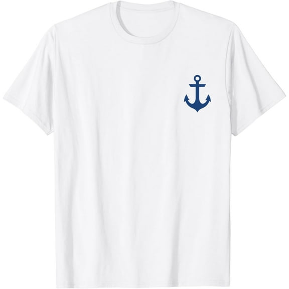 Simple Fit Nautical Anchor Pocket Tee Shirt Boat Sailing Lake T-Shirt All Size S-5XL
