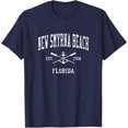 thumbnail image 1 of Simple Fit New Smyrna Beach Fl Vintage Crossed Oars & Boat Anchor Sport T-Shirt All Size S-5XL, 1 of 5