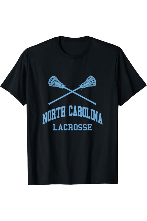 North Carolina Lacrosse Vintage Nc Lax Weathered T-Shirt All Size S-5Xl
