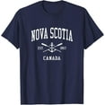thumbnail image 1 of Simple Fit Nova Scotia Vintage Crossed Oars & Boat Anchor Sports T-Shirt All Size S-5XL, 1 of 5