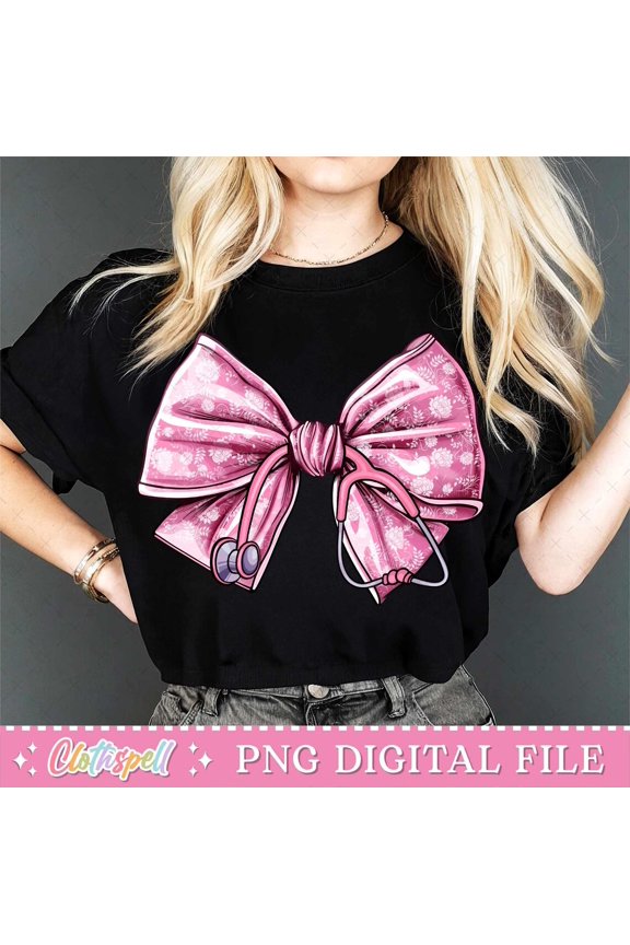 Nurse, Nurse Bow, Stethoscope Bow, Nurse Life, Nurse Sublimation Design, Doctor, Nursing, Nurse Stethoscope All Size S-5XL