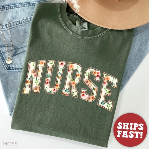 Simple Fit Nurse Shirt For Nurse Appreciation Week, Rn Nurse Floral Shirt