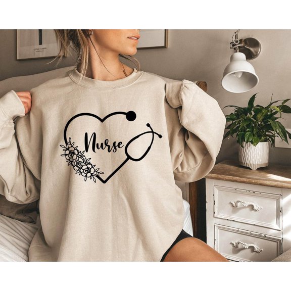 Simple Fit Nurse Sweatshirt, Nurse Shirt, New Nurse, Nurse Gift, Nurse Graduate Gift, Nurse Appreciation All Size S-5Xl