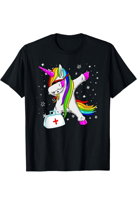 Nursicorn Graduation Rn Lpn Cna Healthcare Dabbing Unicorn T-Shirt All Size S-5Xl
