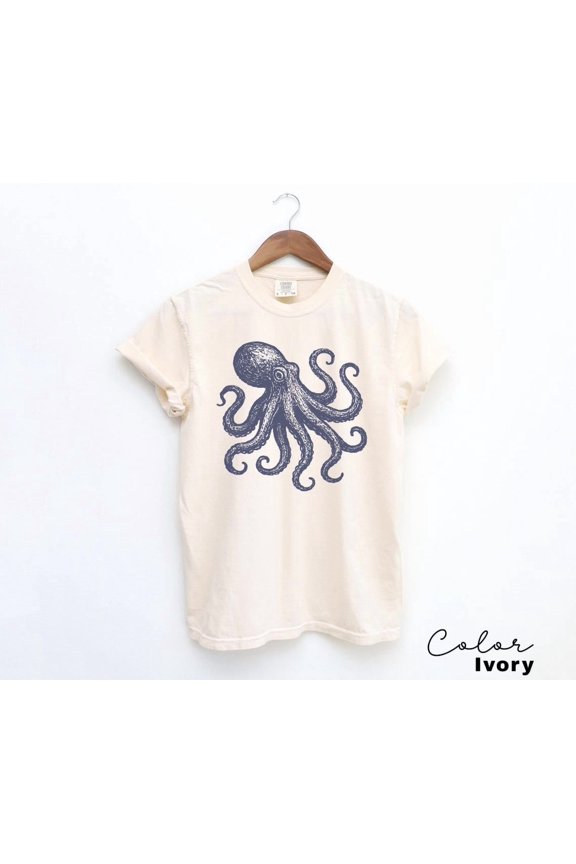 Octopus Shirt, 90S Vintage Style Tshirt, Retro Y2K Ocean Shirt, Scuba Diver Gift, Ocean Animal Lover, Retro Ocean Animal Tee, All Size S-5Xl