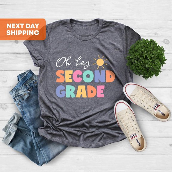 Simple Fit Oh Hey Second Grade Teacher Shirt, 2nd Grade Teacher Shirt, 2nd Grade TShirt, Second Grade Team T-Shirt, 2nd Grade Crew, 2nd Grade Squad All Size S-5XL