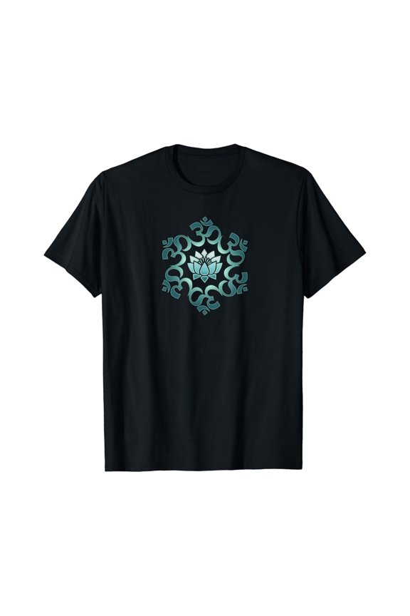 Om, Mantra, Symbol, Mandala, Lotus Flower, Buddhism, Yoga T-Shirt