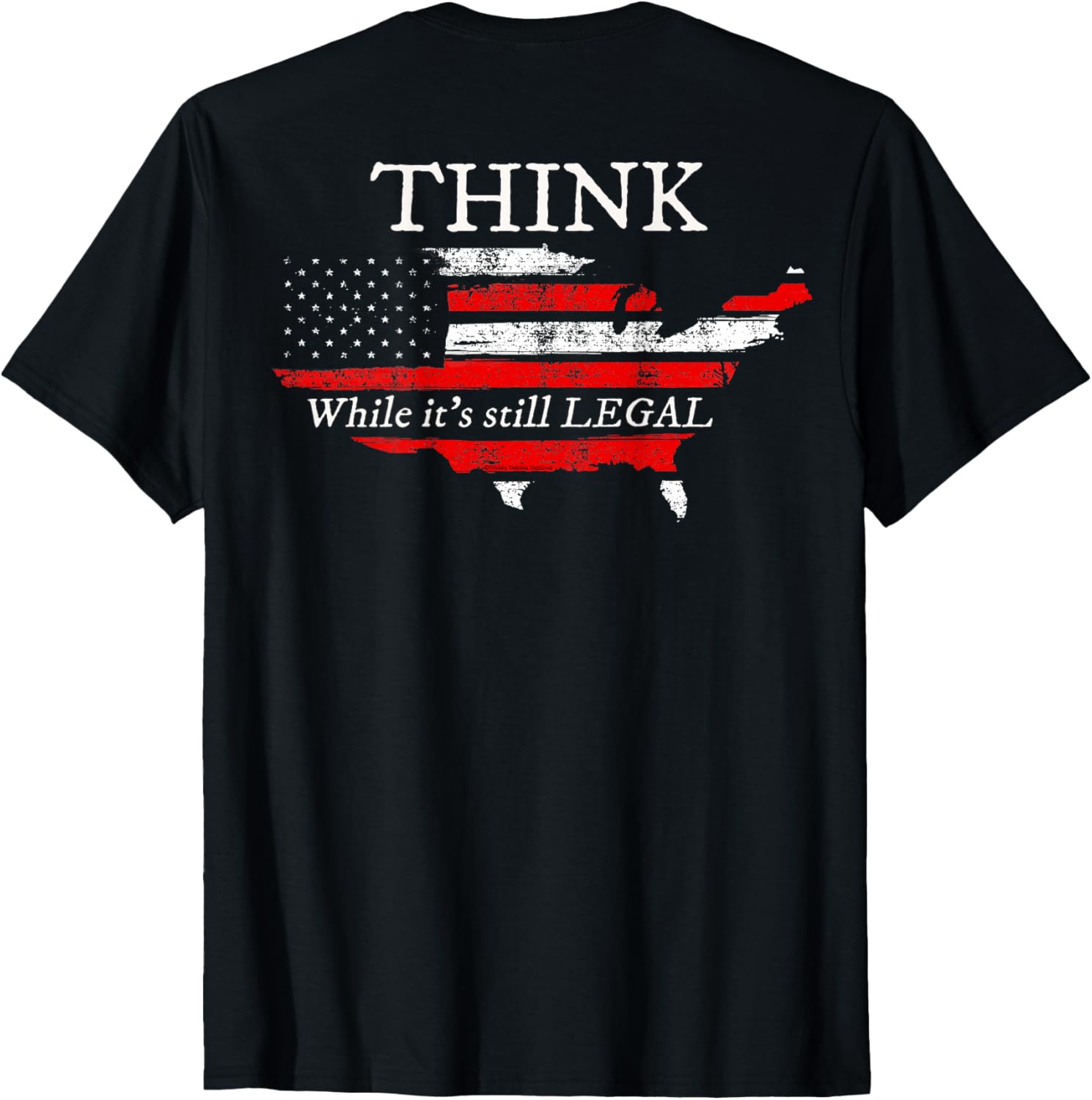Think While It's Still Legal Maglietta Donna Bianca | T-Shirt Morbida Con Stampa Divertente, Taglia S