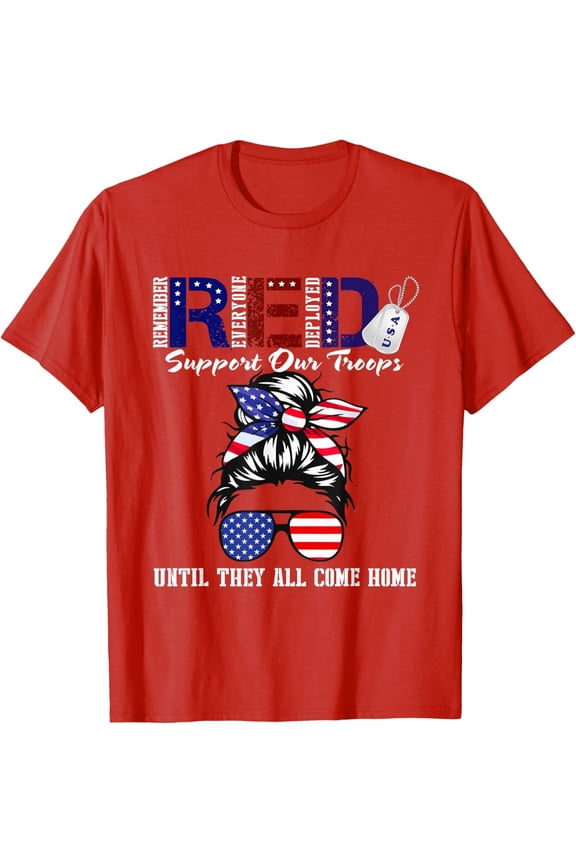 On Friday We Wear Red Military Support Troops Red Friday T-Shirt Hoodie Gift For Him/Her