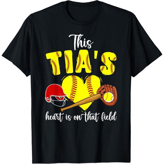 Simple Fit On That Field Softball Tia Of A Softball Player Tia T-Shirt All Size S-5Xl