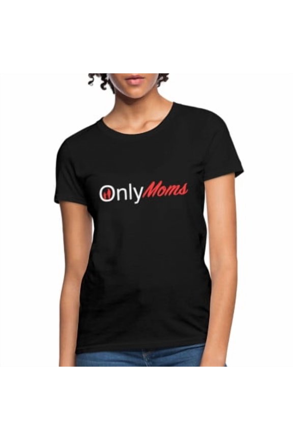 OnlyMoms Contoured T-Shirt (White and Pink Letters) All Size S-5XL
