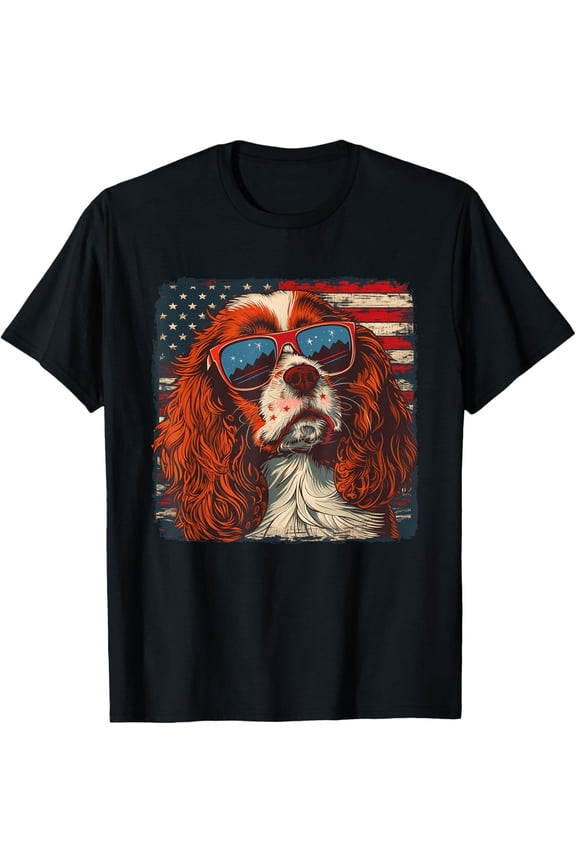 Patriotic Cavalier King Charles Shirt Men Women T-Shirt All Size S-5Xl