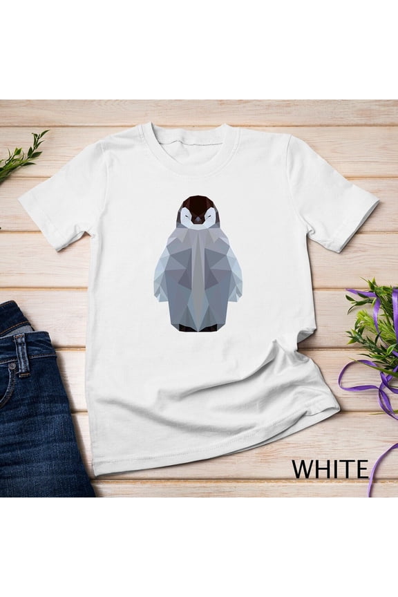 Penguin In Geometric Minimal Animal Pattern Tee Unisex T-Shirt Gift For Him/Her Gift For Him/Her