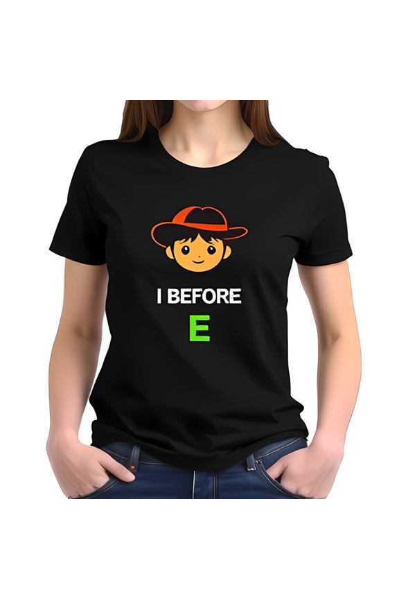 Playful Cotton Short Sleeve T-Shirt With Cartoon Boy In Red Hat -All-Cotton All Size S-5Xl