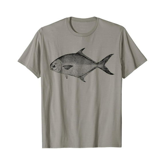 Simple Fit Pompano Vintage Style Pompano Fishing Retro Gift T-Shirt