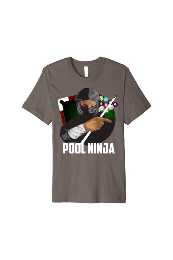 Pool Ninja Shirt | Cute Pocket Billiards Lover T-Shirt Gift All Size S-5Xl