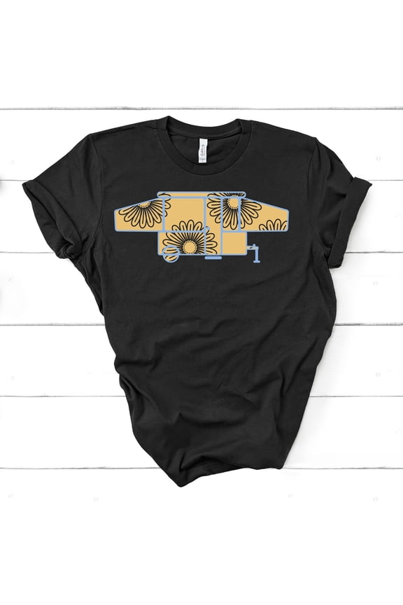 Pop-Up Camper Design, Unisex Tee, Plus Size Camping Shirt All Size S-5XL