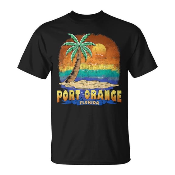 Simple Fit Port Orange Florida Or Vintage Distressed Souvenir T Shirt All Size S-5XL