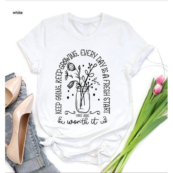 Simple Fit Positive Aesthetic Shirt, Wildflower Shirt, Self Love Shirt, Motivational Shirt, Motivational Quote Tee, Boho Shirt, Worthy Shirt Gift All Size S-5XL