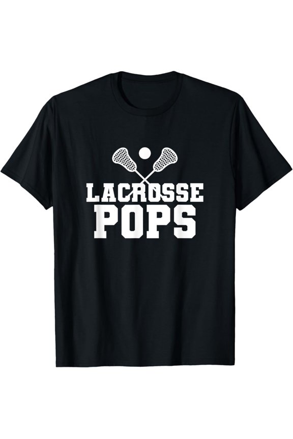 Proud Lacrosse Pops Lax Player Grandpa T-Shirt All Size S-5Xl