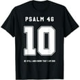 thumbnail image 1 of Simple Fit Psalm 46:10 Bible Verse Team Sports Jersey Christian T-Shirt, 1 of 5