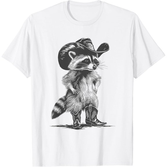 Simple Fit Racoon Cowboy Racoon Graphic Men Women T-Shirt All Size S-5XL
