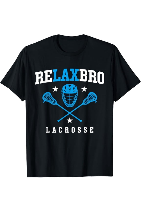 Relax Bro Lacrosse Player Retro Style T-Shirt All Size S-5Xl