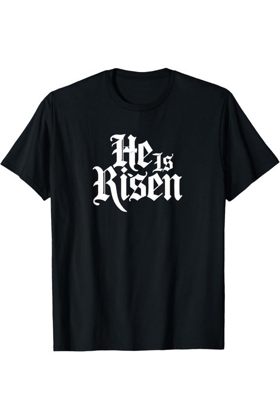 Religious Christian - He Is Risen - Old English T-Shirt