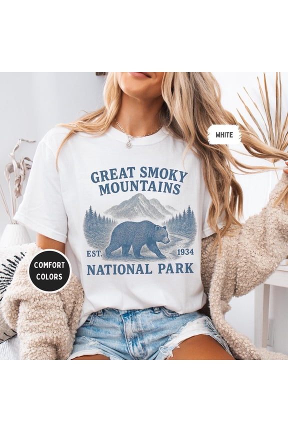 Retro Great Smoky Mountains National Park T-Shirt, Tee, Unisex Mountain Graphic Shirt, Vintage Style Top, Nature Lover Gift All Size S-5Xl