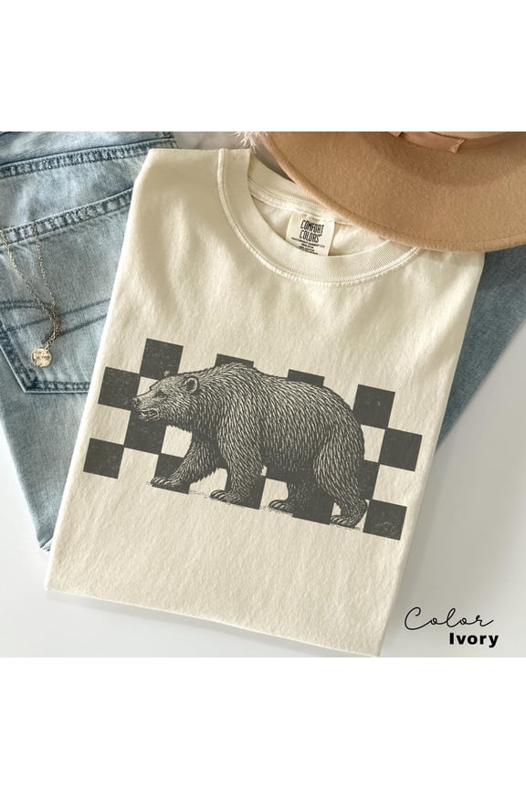 Retro Grizzly Bear Shirt, North American Wildlife Vintage 90S Unisex T-Shirt, Nature Shirt, National Parks, Camping Tee, Forestcore, Hiking All Size S-5Xl