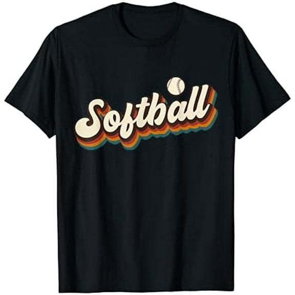 Simple Fit Retro Softball Graphic - Softball T-Shirt All Size S-5Xl