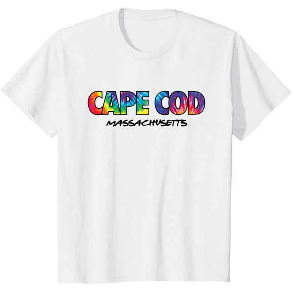 Simple Fit Retro Tie Dye Cape Cod Massachusetts Ma Vintage T-Shirt All Size S-5XL