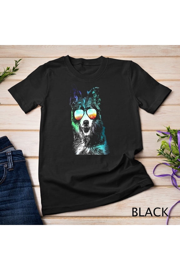 Rowdy Border Collie Neon Unisex T-Shirt Gift For Him/Her Gift For Him/Her Gift For Him/Her