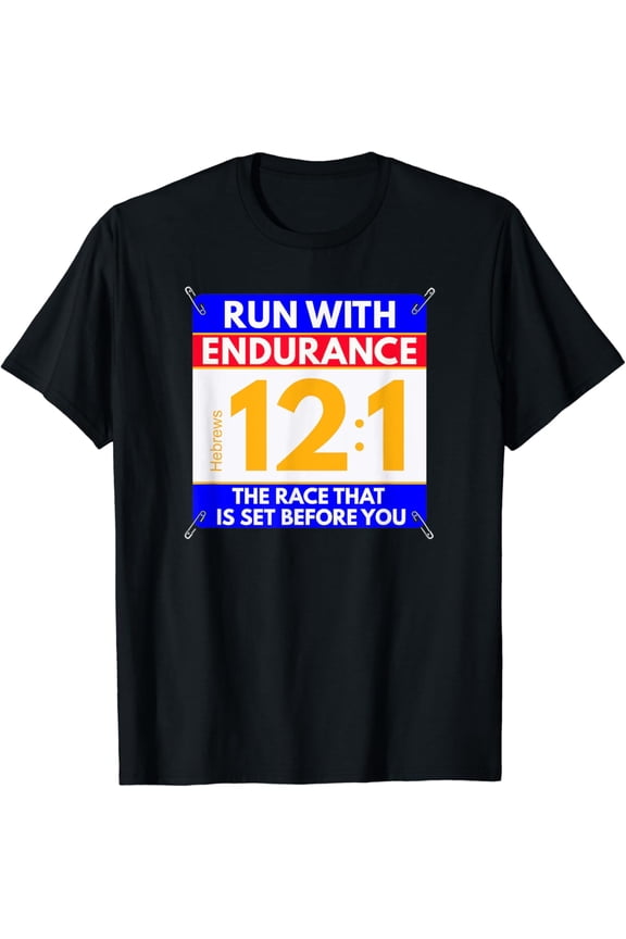 Run The Race Of Life, Fun Christian Bible Verse, Runners T-Shirt