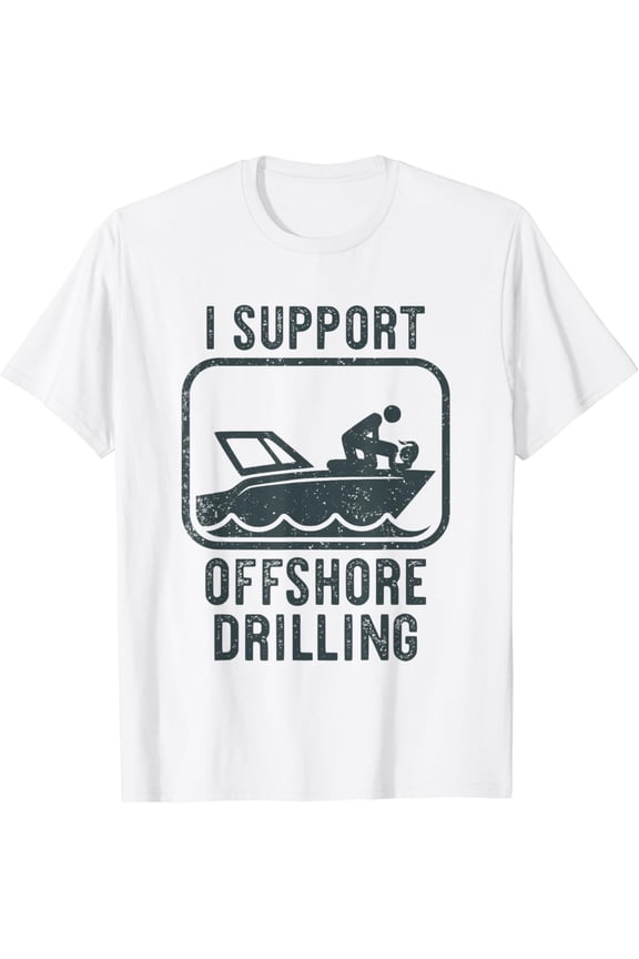 Sailing Boating Shirt Offshore Drilling Boat Pontoon T-Shirt All Size S-5XL