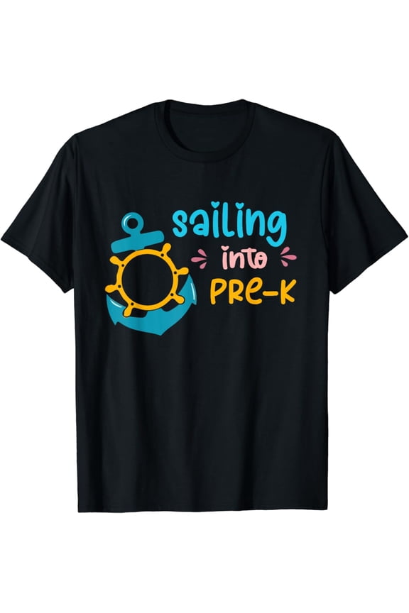 Sailing Into 1St Grade Back To School 2024 Kindergarten T-Shirt All Size S-5XL