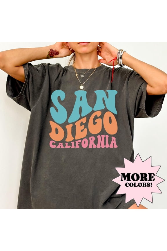 San Diego Shirt, San Diego , California Shirt, Retro California Tee, Travel Destination Shirt, Coastal Shirt, California Gift
