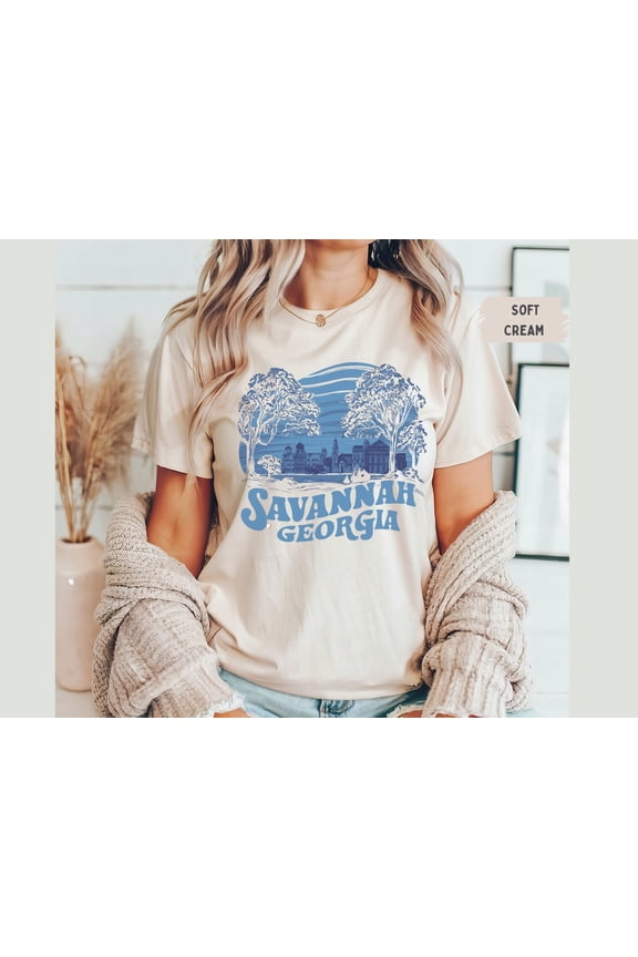 Savannah Georgia Shirt Vintage Georgia State Tshirt Retro Savannah Souvenir Gift Georgia Travel Trip Tee Road Trip Vintage Antique Style Tee All Size S-5Xl