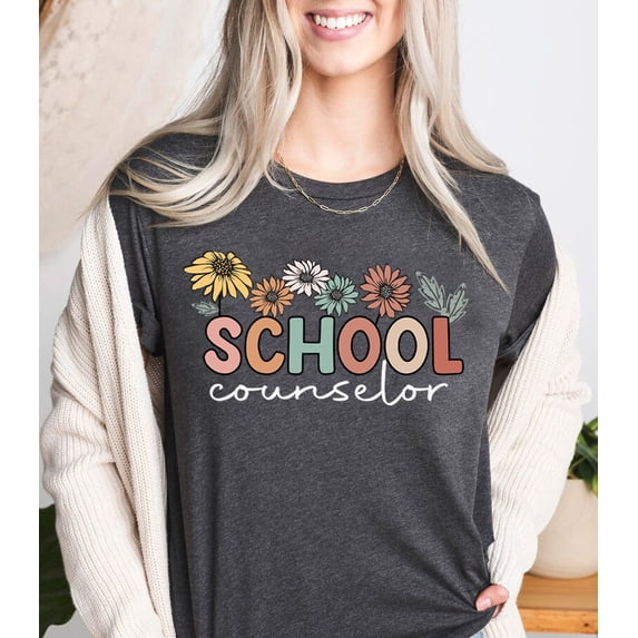 Simple Fit School Counselor Shirt, Counselor Gift, Floral Counselor Shirt, Counselor Shirt, School Counselor Gift, Back To School Shirt,First Day Shirt