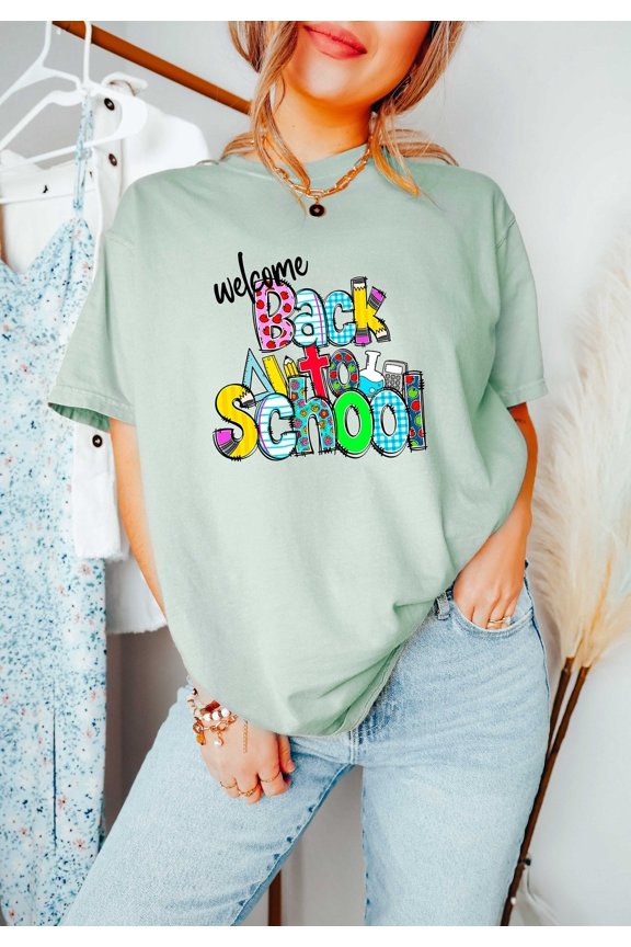 School Items Shirt, Welcome Back To School Sweatshirt, Happy Student Hoodie, Gift for Student, Preschool Teacher Gift