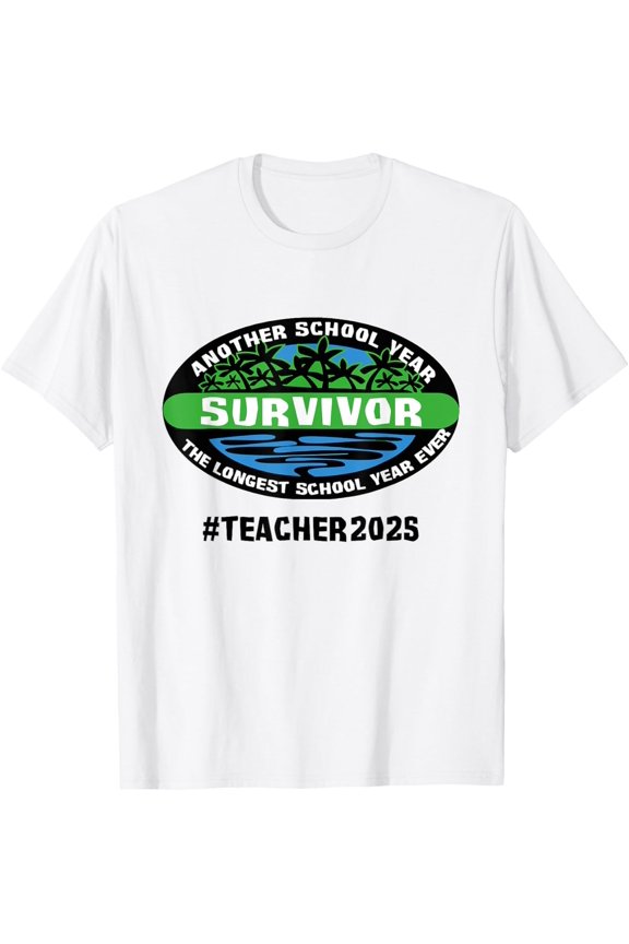 School Year Survivor Teacher 2025 End Of School Year T-Shirt All Size S-5XL