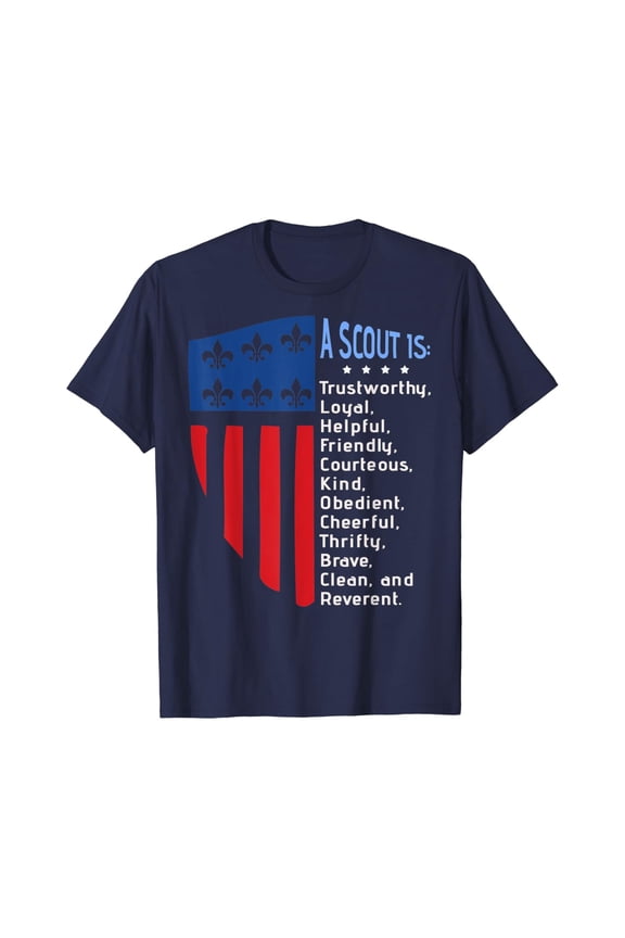 Scout Law, Us America Flag Scouting Law Gift T-Shirt