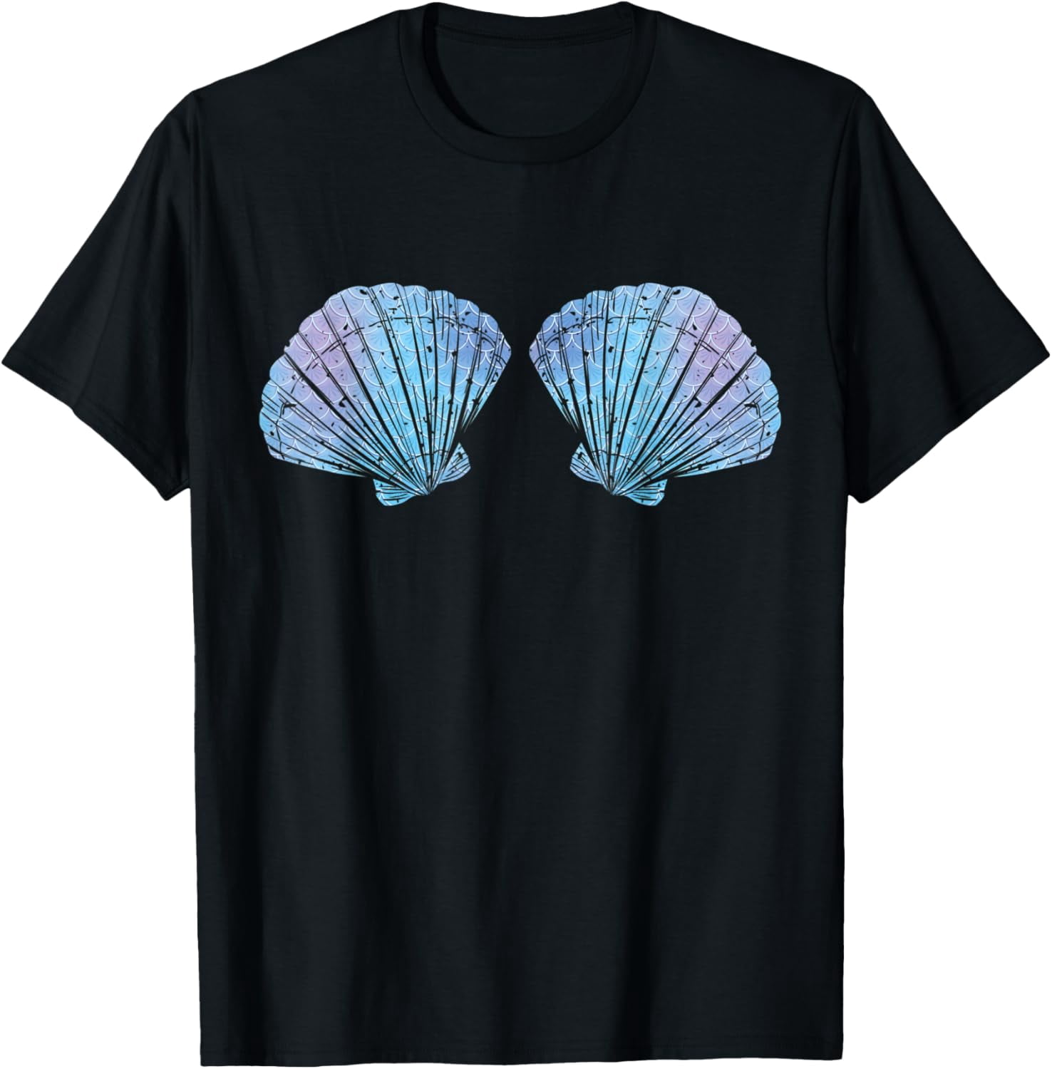 Simple Fit Seashell Bra Purple Costume Bikini Shell Bra T-Shirt ...
