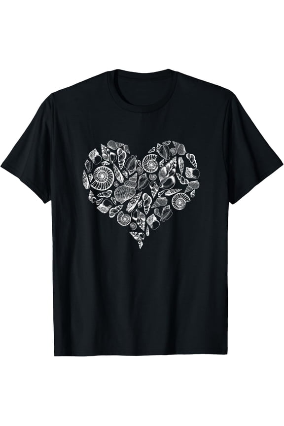 Seashell Heart Love Shells Sanibel Beach Shelling T-Shirt
