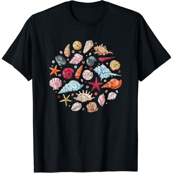 Simple Fit Seashells Heart | Seashell Collector Clam Seashell Lover T-Shirt