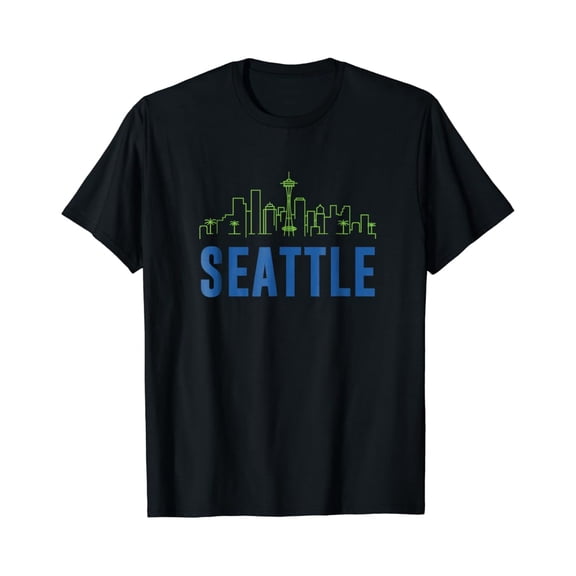 Simple Fit Seattle Skyline - Men Women T Shirt All Size S-5XL